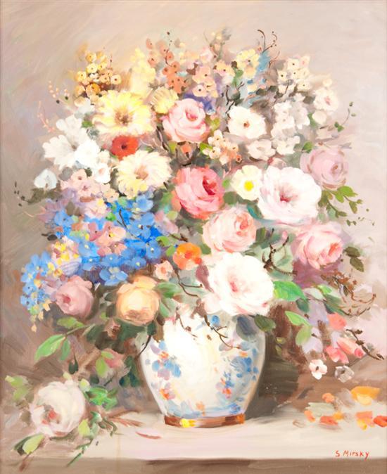 Appraisal: Samuel Mirsky Russian American - Still Life with Flowers and