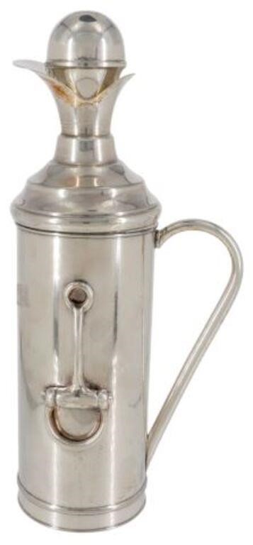 Appraisal: Gucci silverplate carafe and stopper late th c with horsebit