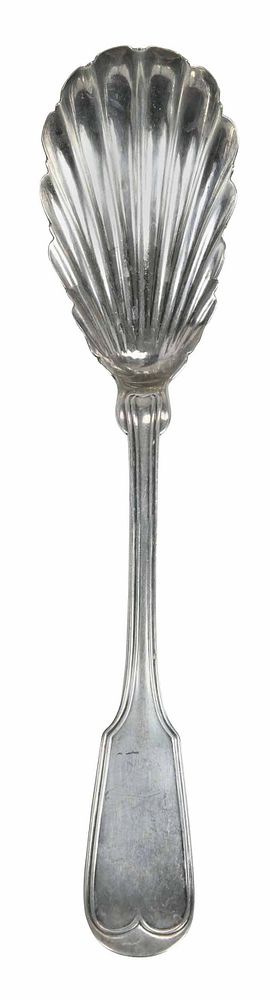 Appraisal: John Veal Coin Silver Serving Spoon Columbia South Carolina mid