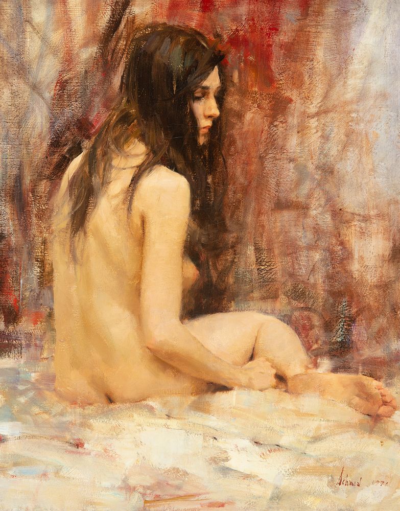 Appraisal: Richard Schmid b Nude Richard Schmid b Nude oil on