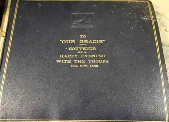 Appraisal: GRACIE FIELDS 'A presentation album of eight HMV acetates of