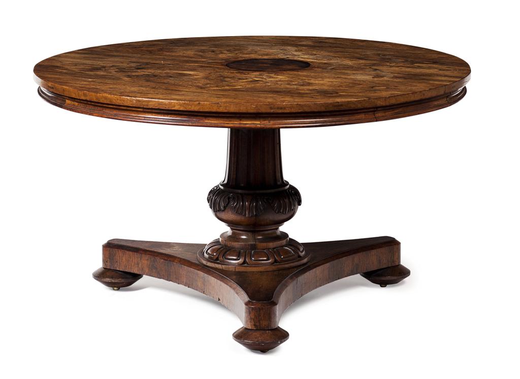 Appraisal: WILLIAM IV ROSEWOOD CENTRE TABLE CIRCA the circular top above