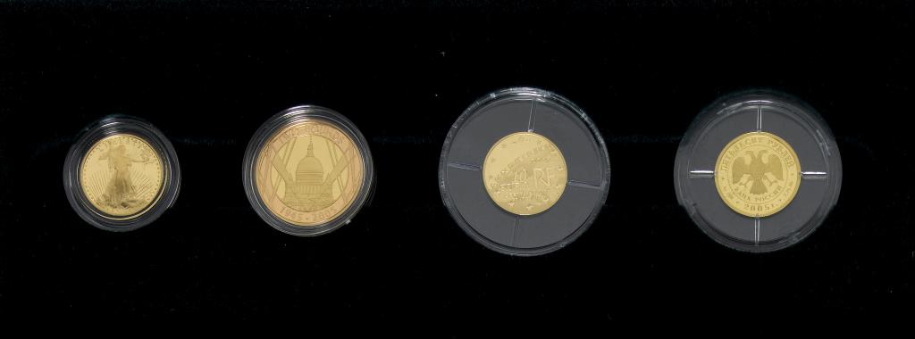 Appraisal: UNITED KINGDOM AND ALLIES ALLIED FORCES GOLD PROOF FOUR-COIN SET