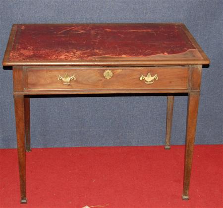 Appraisal: GEORGE III MAHOGANY WRITING TABLE CIRCA the rectangular top with