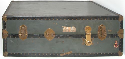 Appraisal: Manufactured by Everwear Early th Century British Steamer Trunk Leather