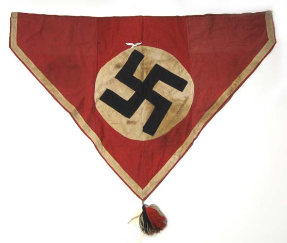 Appraisal: WORLD WAR TWO GERMAN NAZI BANNER single sided pennant shape