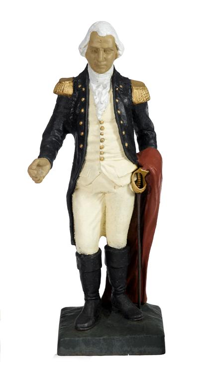 Appraisal: Painted cast iron standing figure of George Washington early th