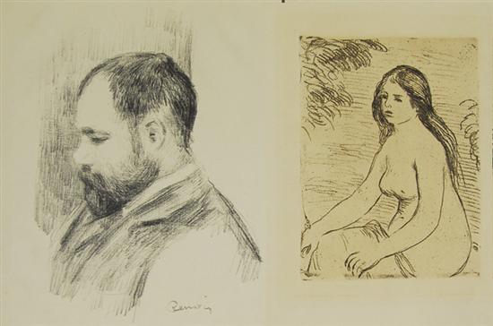 Appraisal: PIERRE AUGUSTE RENOIR French - FEMME NUE ASSISE and AMBROISE