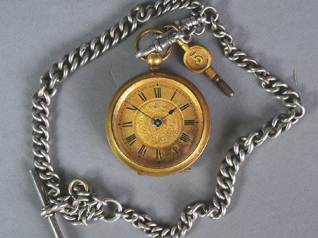 Appraisal: LADY'S WALTON GILT METAL POCKET WATCH with swiss keywind movement