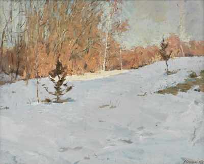 Appraisal: Vladimir Anatolievich Cherny Russian b Winter Day Oil on canvas