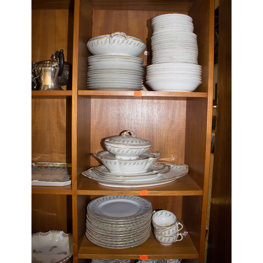 Appraisal: Three shelves of Limoges china