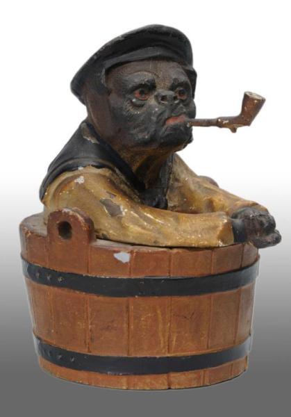 Appraisal: Dressed Dog in Tub Inkwell Description Lead metal Dog dressed