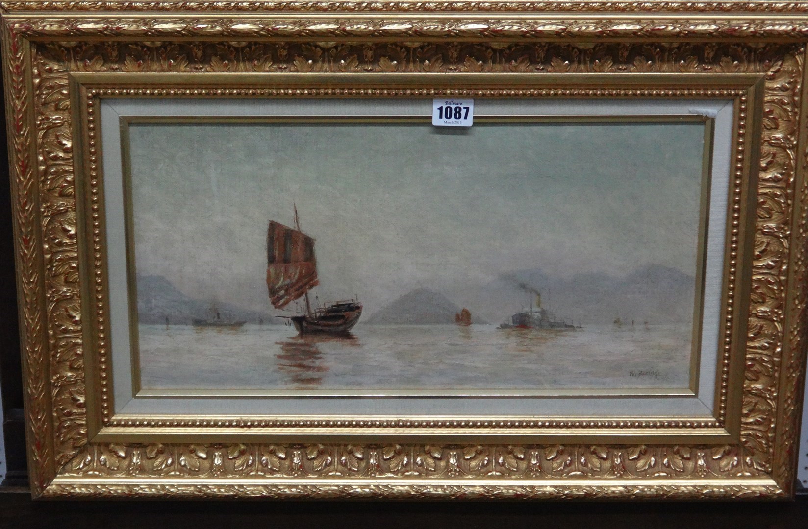 Appraisal: William Cushing Loring - Vessels off the coast oil on