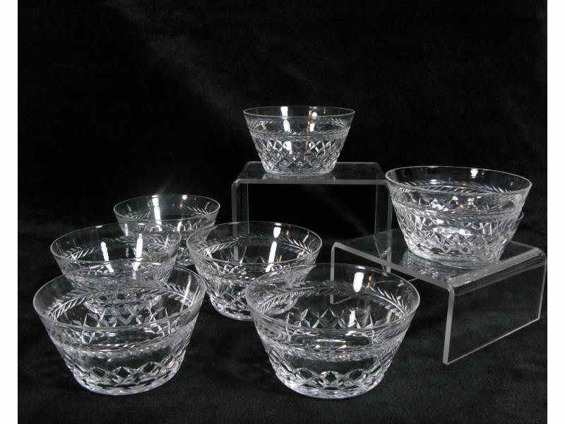 Appraisal: Set of Eight Webb Crystal Berry Bowls ca cut laurel