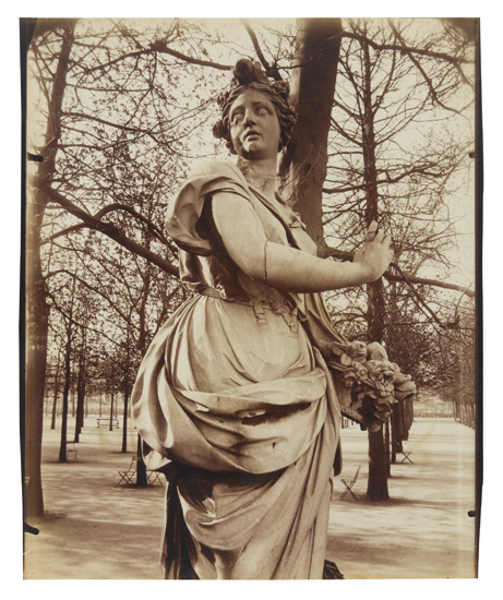 Appraisal: ATGET EUG NE - Tuileries--Statue Albumen print x inches x