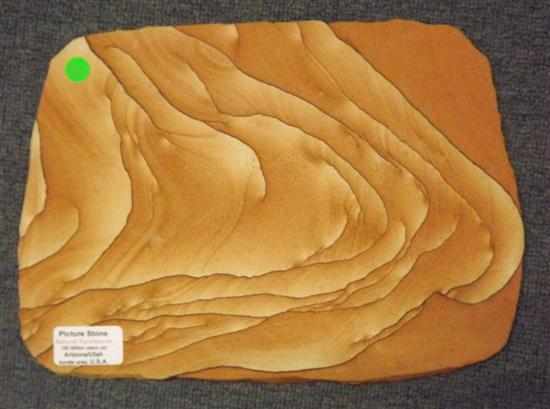 Appraisal: PICTURE SANDSTONE SLAB Arizona Utah This cut sandstone slab shows