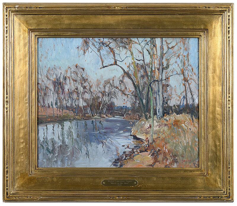 Appraisal: Walter Emerson Baum Pennsylvania - March on the River signed