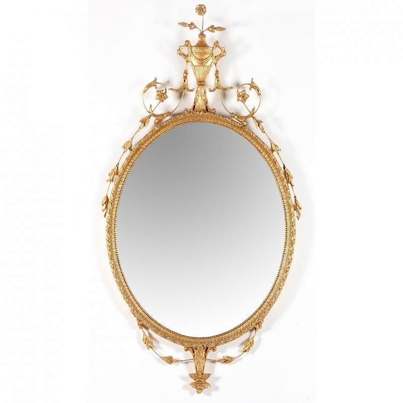 Appraisal: Adams Style Gilt Wall Mirror late th century by Friedman