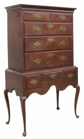 Appraisal: American Queen Anne highboy chest on chest Connecticut th c