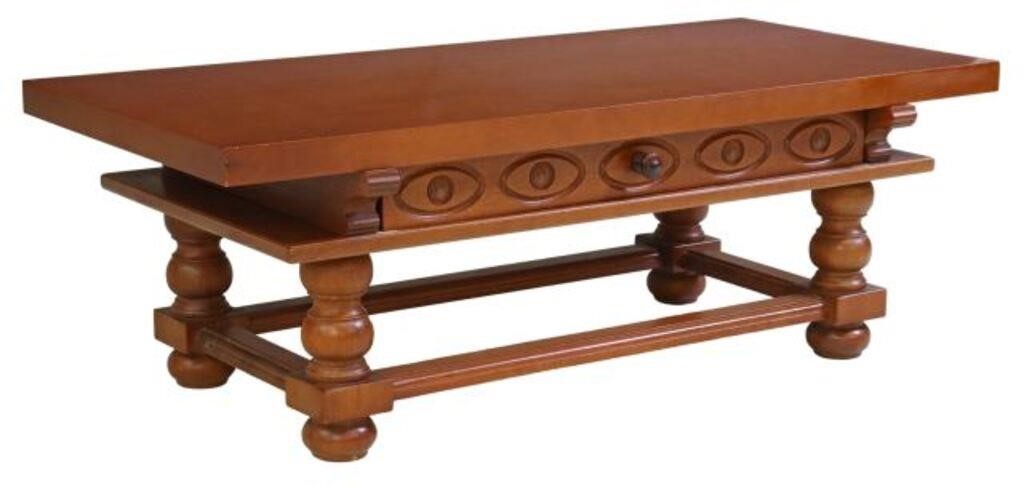 Appraisal: Rustic Italian low coffee table late th c in a