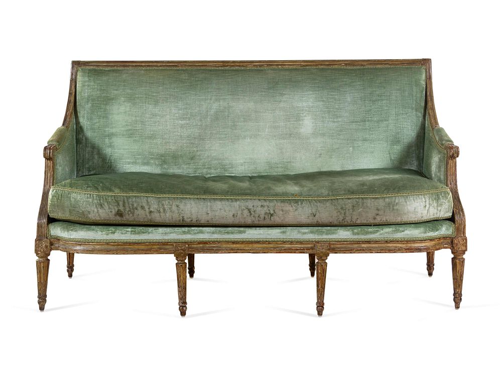 Appraisal: A Louis XVI Painted Settee A Louis XVI Painted Settee