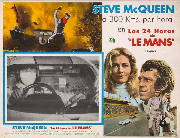 Appraisal: A 'Le Mans' Spanish lobby card 'A kms por hora