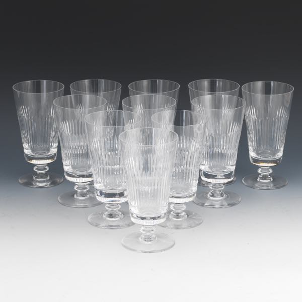 Appraisal: VAL ST LAMBERT ICED TEA GLASSES STATE REGENT PATTERN SET