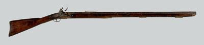 Appraisal: Flintlock rifle heavy octagonal in barrel approximately cal walnut stock