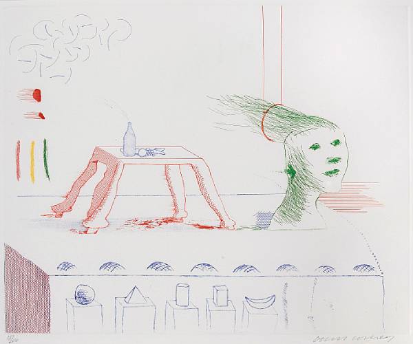 Appraisal: David Hockney British born A Moving Still Life from The