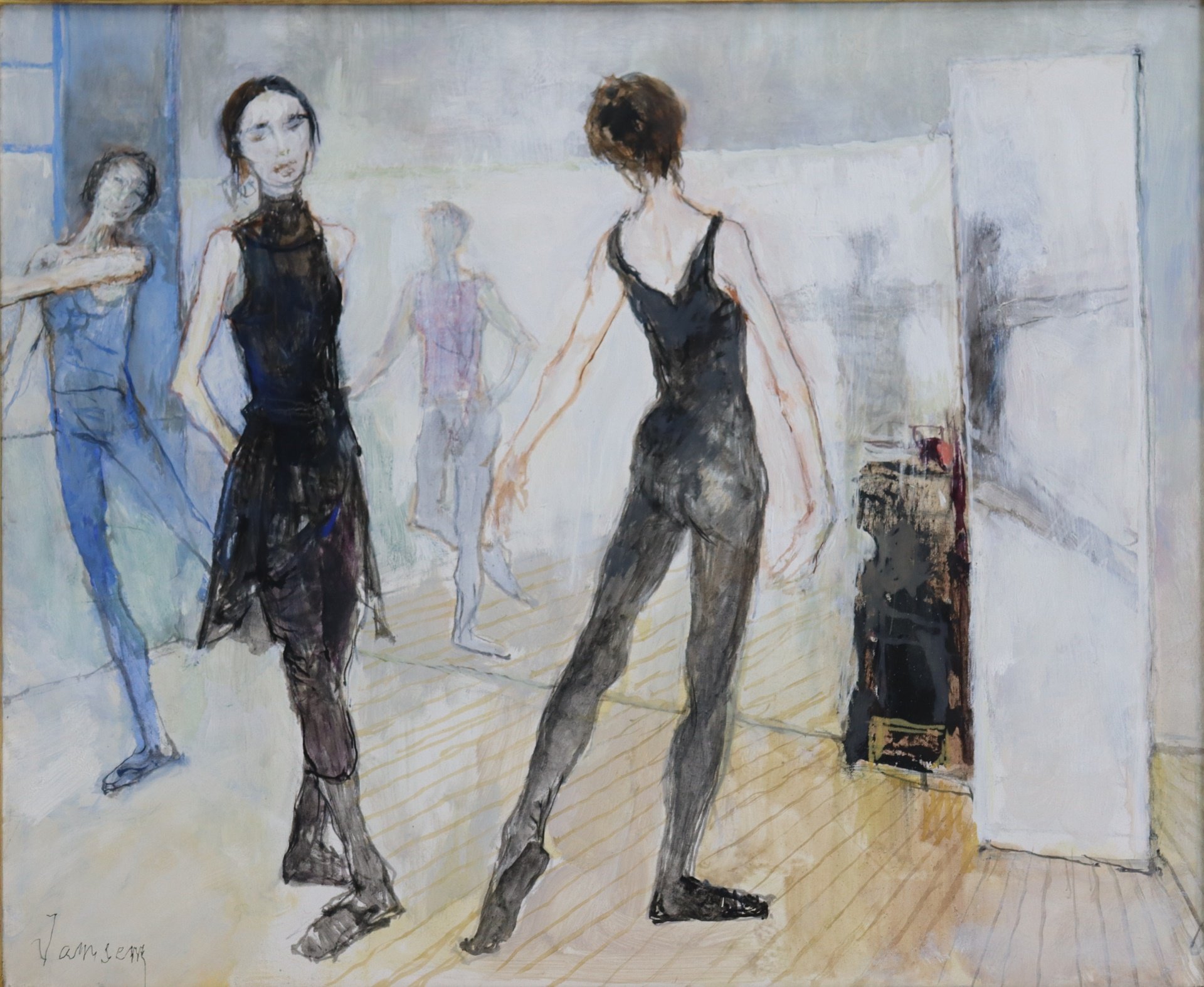 Appraisal: JEAN JANSEM FRENCH - Studio de Danse Oil on linen