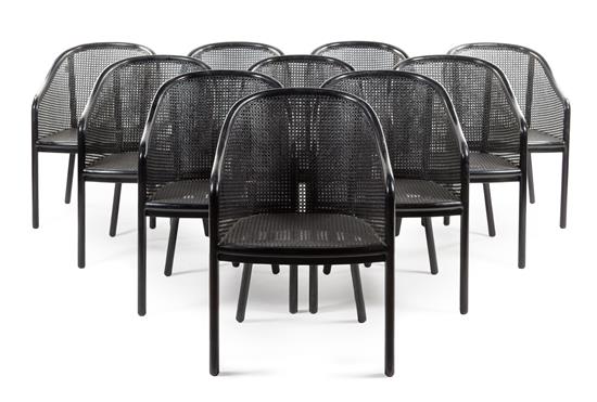 Appraisal: Sale Lot A Set of Ten Dining Chairs Ward Bennett