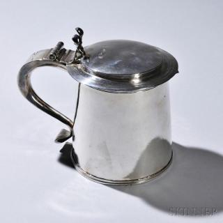 Appraisal: Charles II Sterling Silver Tankard London - maker's mark conjoined