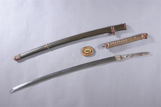 Appraisal: JAPANESE SWORD KATANA shin-gunto neo-army WWII Mounts and blade in