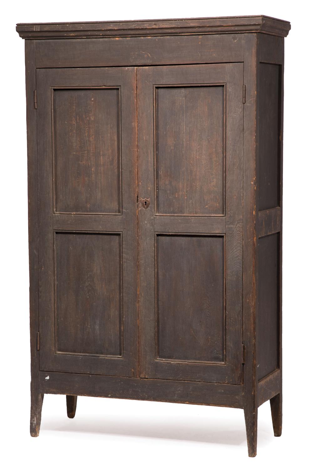 Appraisal: Rare Louisiana Federal Painted Cypress Armoire c - found in