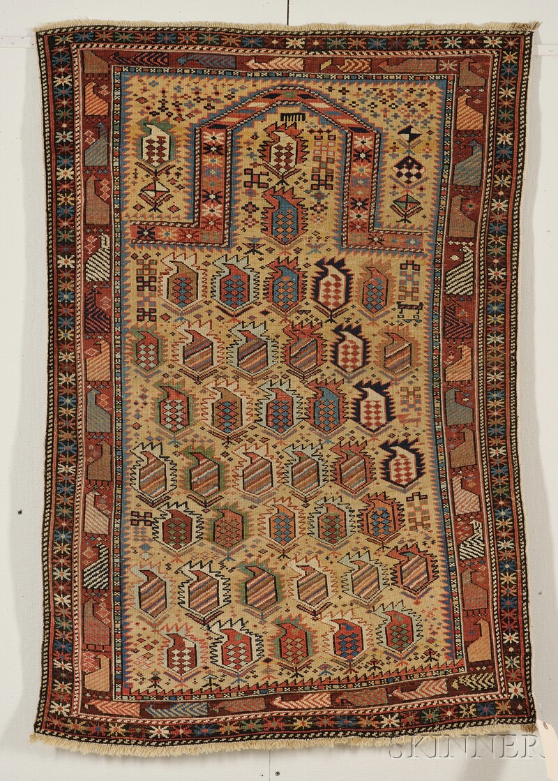 Appraisal: Marasali Prayer Rug East Caucasus last quarter th century even