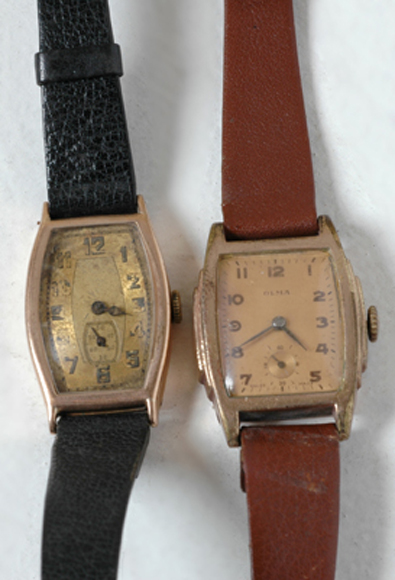 Appraisal: TWO CT GOLD WRISTWATCHES