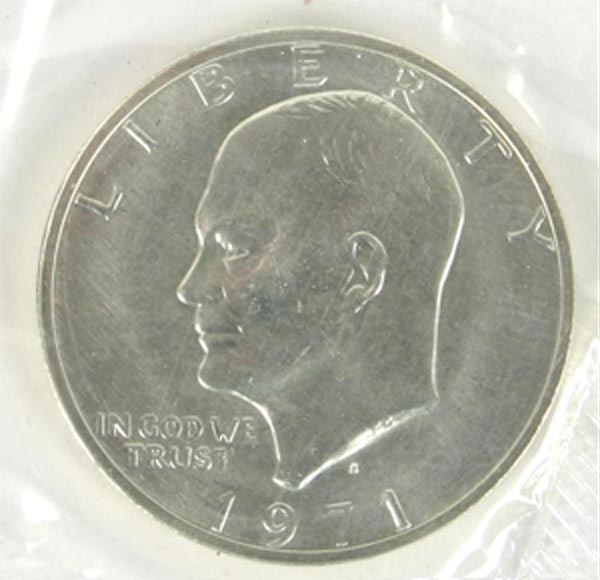 Appraisal: Two Eisenhower Silver Dollars - Brown Box Proof - Uncirculated