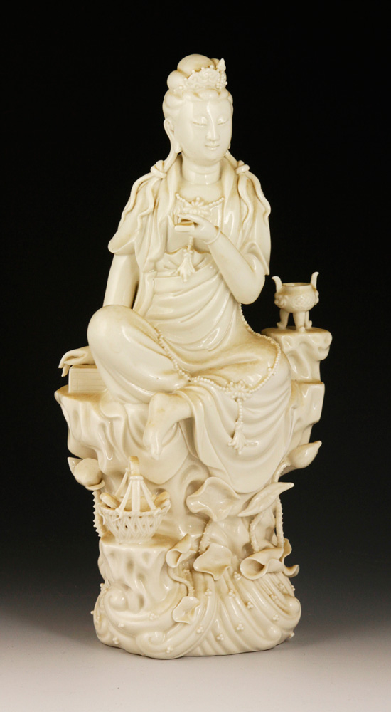 Appraisal: - Chinese Blanc de Chine Figure Chinese blanc de chine