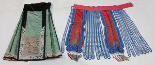 Appraisal: Two Chinese Silk Skirts lot of Chinese embroidered skirts the