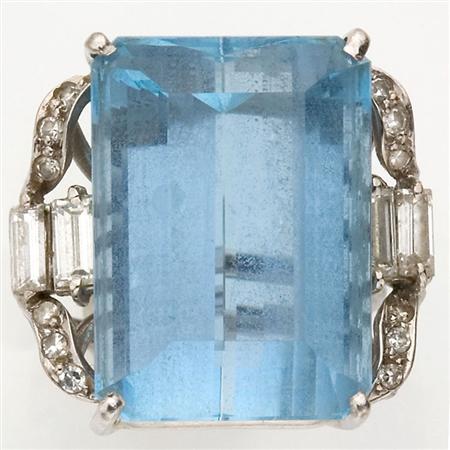 Appraisal: Aquamarine and Diamond Ring Estimate -