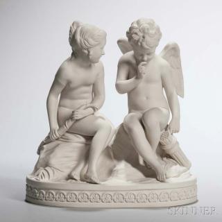 Appraisal: Wedgwood Carrara Cupid and Psyche Group England c modeled as