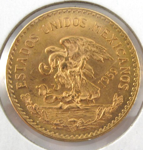 Appraisal: MEXICO VEINTE TWENTY PESOS AZTECA GOLD COIN official restrike troy