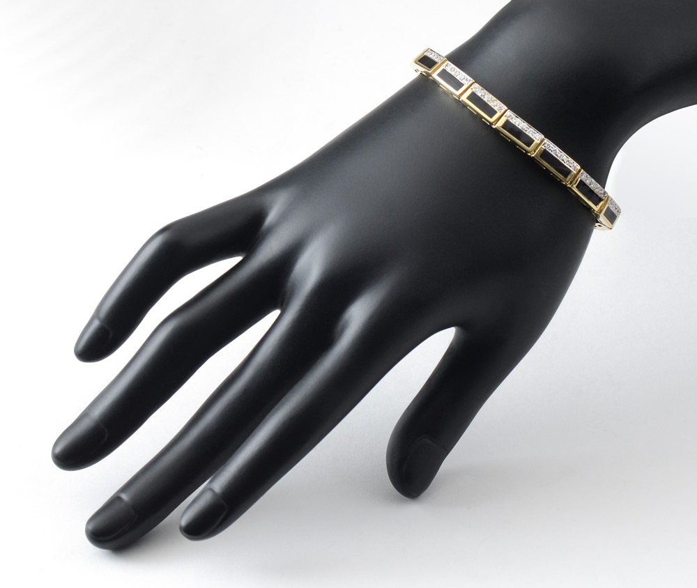 Appraisal: K RARE NATURAL BLACK CORAL BRACELET A perfect combination of