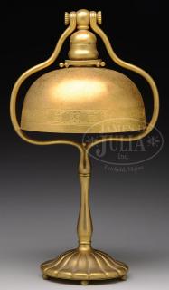 Appraisal: TIFFANY STUDIOS GOLD DOR DESK LAMP TIFFANY STUDIOS GOLD DOR