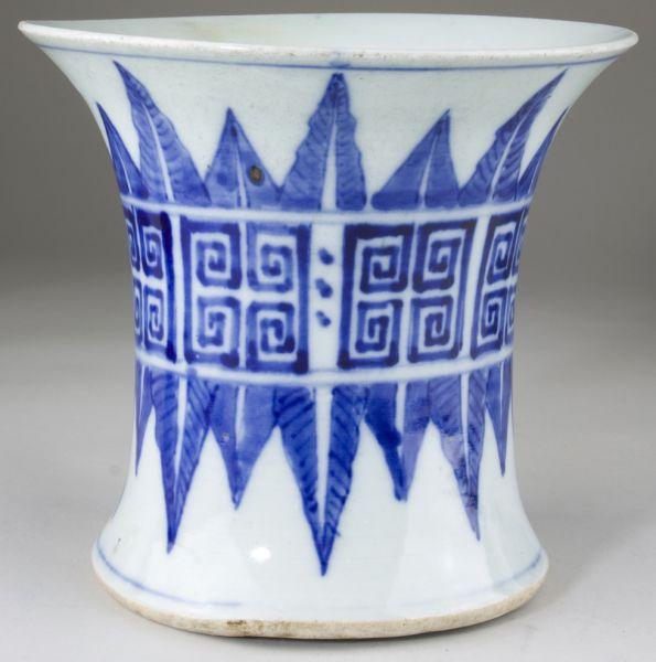 Appraisal: A Chinese Blue and White Glazed Beaker Vase of flared