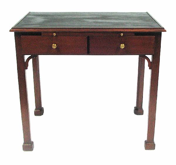 Appraisal: A George III style mahogany writing desk together with a