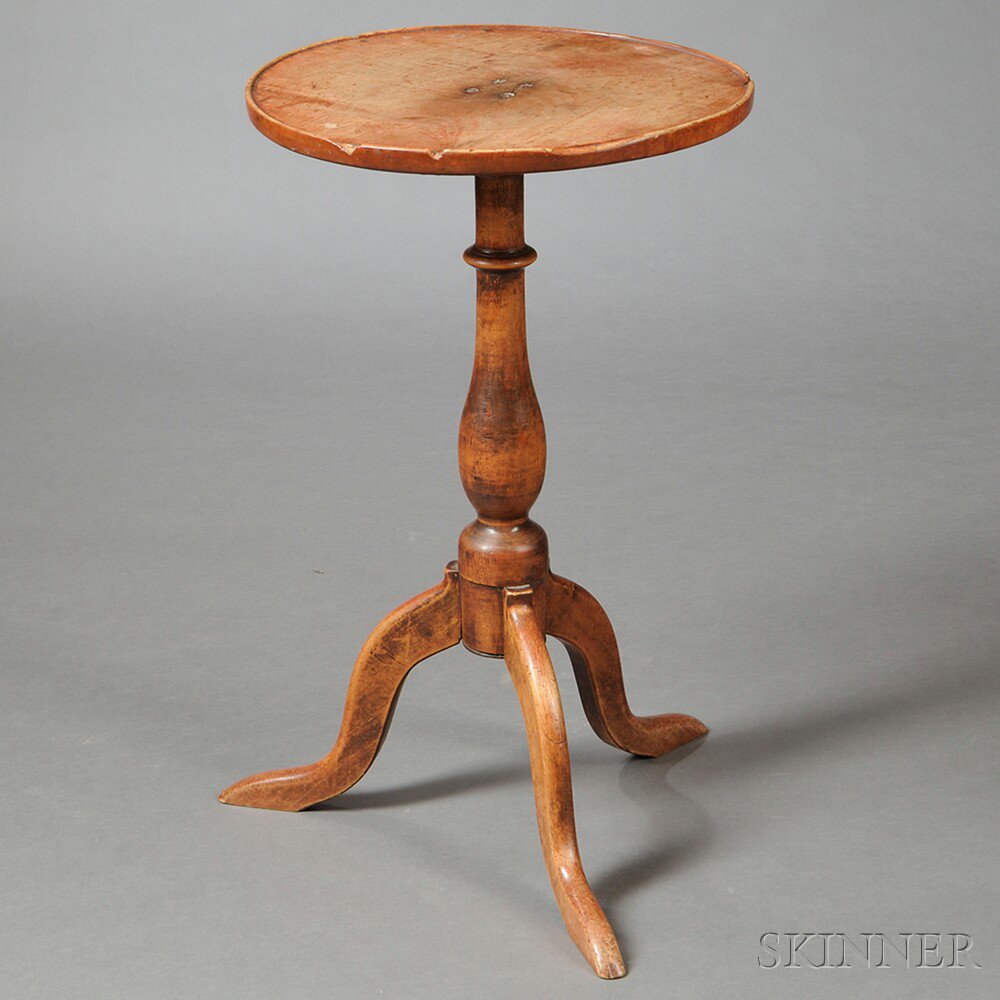 Appraisal: Maple Candlestand New England last half of th century the