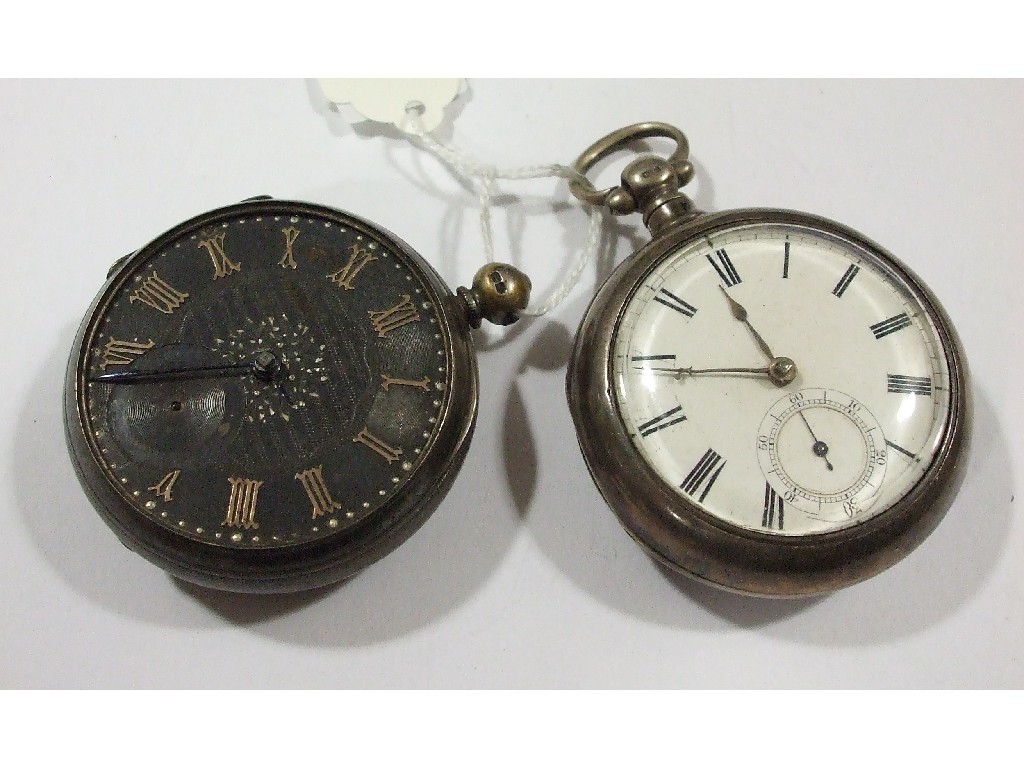 Appraisal: Lot comprising a silver pair cased watch and one other