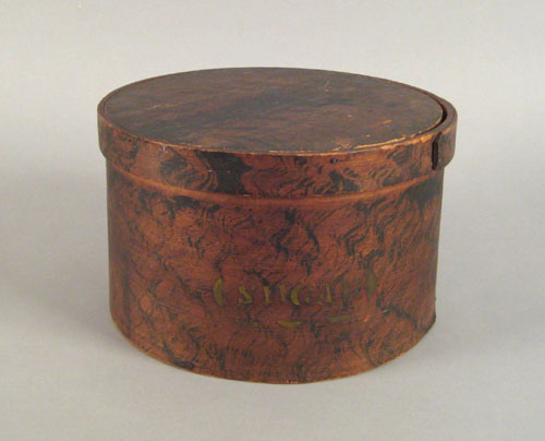 Appraisal: Painted bentwood sugar box th c h w