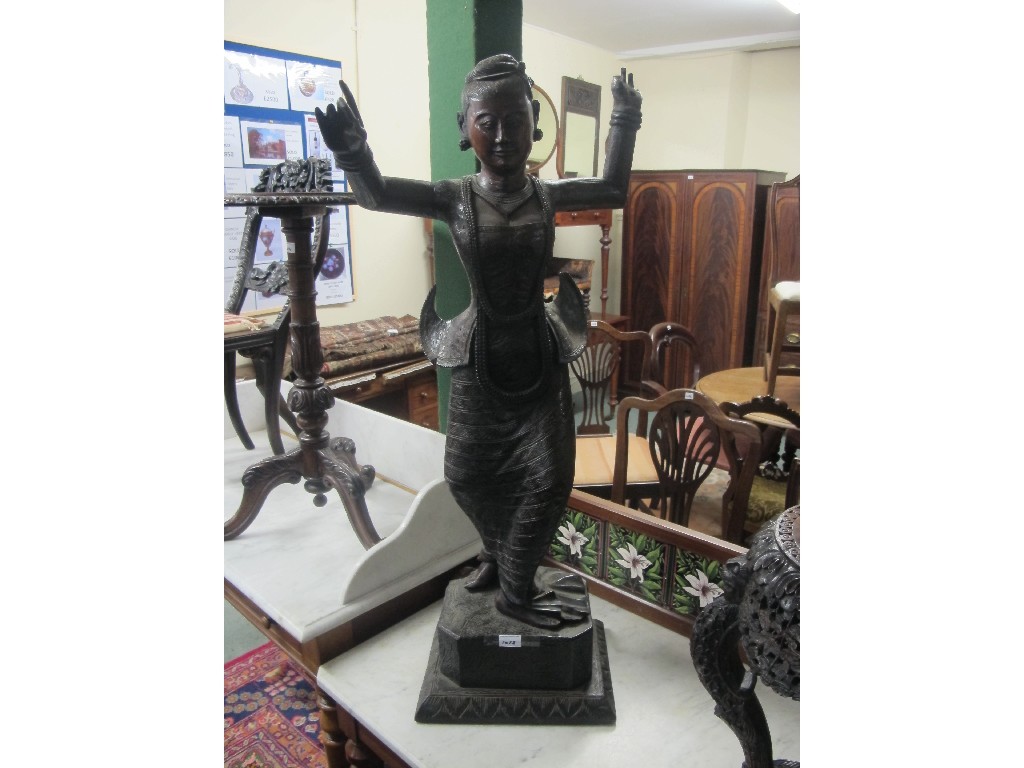 Appraisal: Eastern carved hardwood figure